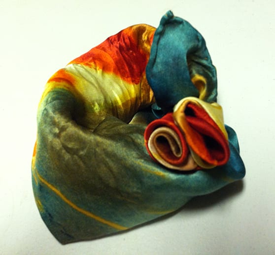 Nami's scarf-- "Happy Rose","Abstract Scarf",and "Happiness, Appreciate"all 100% silk,"naArt on Etsy"