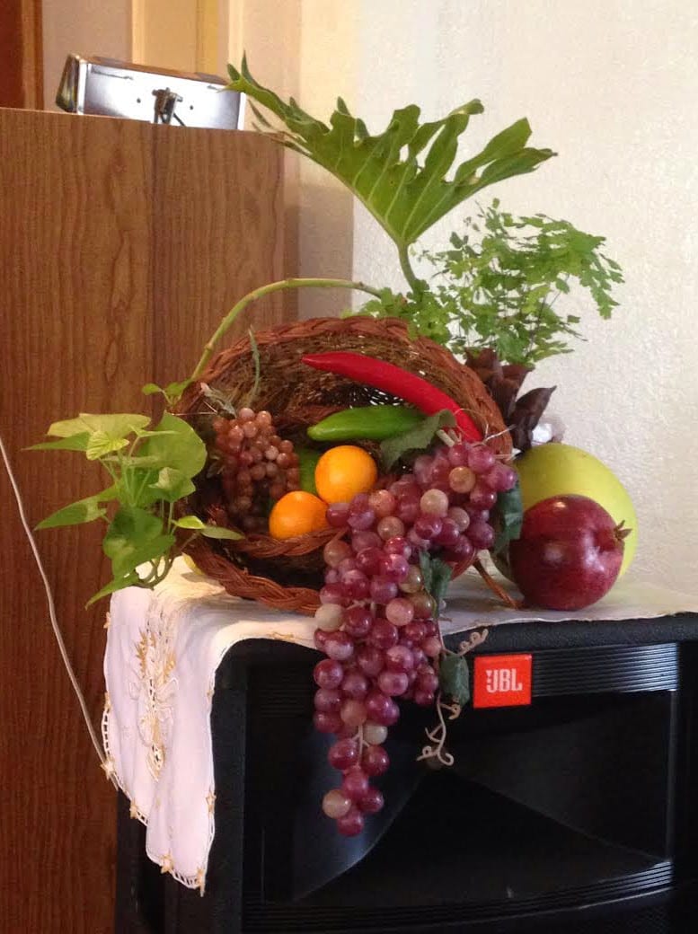 (Thanksgiving )Church flower arrangement